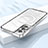 Coque Bumper Luxe Metal et Plastique Etui Housse avec Mag-Safe Magnetic Magnetique pour Samsung Galaxy S21 Plus 5G Argent