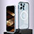 Coque Bumper Luxe Metal et Plastique Etui Housse avec Mag-Safe Magnetic Magnetique QC5 pour Apple iPhone 14 Pro Petit