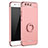 Coque Bumper Luxe Metal et Plastique Etui Housse avec Support Bague Anneau A01 pour Huawei P10 Plus Or Rose