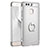 Coque Bumper Luxe Metal et Plastique Etui Housse avec Support Bague Anneau A01 pour Huawei P9 Argent