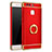 Coque Bumper Luxe Metal et Plastique Etui Housse avec Support Bague Anneau A01 pour Huawei P9 Plus Rouge