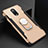 Coque Bumper Luxe Metal et Plastique Etui Housse avec Support Bague Anneau A01 pour OnePlus 6T Or