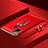 Coque Bumper Luxe Metal et Plastique Etui Housse avec Support Bague Anneau A01 pour Oppo A11s Rouge