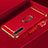 Coque Bumper Luxe Metal et Plastique Etui Housse avec Support Bague Anneau A01 pour Realme XT Rouge