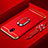 Coque Bumper Luxe Metal et Plastique Etui Housse avec Support Bague Anneau A01 pour Xiaomi Redmi 8A Rouge