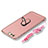 Coque Bumper Luxe Metal et Plastique Etui Housse avec Support Bague Anneau et Laniere pour Huawei Nova 2S Or Rose