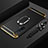 Coque Bumper Luxe Metal et Plastique Etui Housse avec Support Bague Anneau et Laniere pour Realme X50m 5G Noir