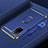 Coque Bumper Luxe Metal et Plastique Etui Housse avec Support Bague Anneau P01 pour Oppo A55 5G Bleu