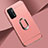 Coque Bumper Luxe Metal et Plastique Etui Housse avec Support Bague Anneau P02 pour Oppo A54 5G Or Rose