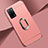 Coque Bumper Luxe Metal et Plastique Etui Housse avec Support Bague Anneau P02 pour Oppo A55 5G Or Rose