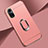 Coque Bumper Luxe Metal et Plastique Etui Housse avec Support Bague Anneau pour Huawei Honor 50 5G Or Rose