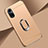 Coque Bumper Luxe Metal et Plastique Etui Housse avec Support Bague Anneau pour Huawei Honor 50 Pro 5G Or