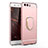 Coque Bumper Luxe Metal et Plastique Etui Housse avec Support Bague Anneau pour Huawei P10 Or Rose