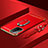 Coque Bumper Luxe Metal et Plastique Etui Housse avec Support Bague Anneau pour Xiaomi Mi 11X 5G Rouge