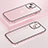 Coque Bumper Luxe Metal et Plastique Etui Housse Bling-Bling LF1 pour Apple iPhone 13 Or Rose