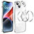 Coque Bumper Luxe Metal et Plastique Etui Housse LF5 pour Apple iPhone 14 Argent