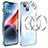 Coque Bumper Luxe Metal et Plastique Etui Housse LF5 pour Apple iPhone 14 Bleu