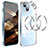 Coque Bumper Luxe Metal et Plastique Etui Housse LF5 pour Apple iPhone 15 Bleu