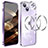 Coque Bumper Luxe Metal et Plastique Etui Housse LF5 pour Apple iPhone 15 Violet