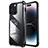 Coque Bumper Luxe Metal et Plastique Etui Housse LF6 pour Apple iPhone 14 Pro Max Noir