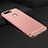 Coque Bumper Luxe Metal et Plastique Etui Housse M01 pour Oppo A7 Or Rose