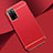 Coque Bumper Luxe Metal et Plastique Etui Housse P02 pour Oppo A55 5G Rouge