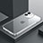 Coque Bumper Luxe Metal et Plastique Etui Housse QC4 pour Apple iPhone 12 Argent