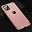 Coque Bumper Luxe Metal et Plastique Etui Housse T01 pour Apple iPhone 11 Pro Max Or Rose