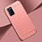 Coque Bumper Luxe Metal et Plastique Etui Housse T01 pour Oppo A52 Or Rose