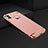 Coque Bumper Luxe Metal et Plastique pour Apple iPhone X Or Rose Petit