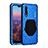 Coque Bumper Luxe Metal et Silicone Etui Housse K01 pour Huawei P20 Pro Bleu