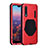 Coque Bumper Luxe Metal et Silicone Etui Housse K01 pour Huawei P20 Pro Rouge