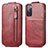 Coque Clapet Portefeuille Cuir S01D pour Samsung Galaxy S20 FE 4G Rouge