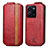 Coque Clapet Portefeuille Cuir S01D pour Vivo Y35 4G Rouge