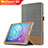 Coque Clapet Portefeuille Livre Cuir L01 pour Huawei MediaPad M2 10.1 FDR-A03L FDR-A01W Gris