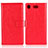 Coque Clapet Portefeuille Livre Cuir L01 pour Sony Xperia XZ1 Compact Rouge