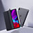 Coque Clapet Portefeuille Livre Cuir L02 pour Apple iPad Pro 11 (2022) Noir