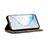Coque Clapet Portefeuille Livre Tissu B02S pour Samsung Galaxy Note 10 Lite Petit