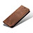 Coque Clapet Portefeuille Livre Tissu B03S pour Samsung Galaxy S21 5G Marron