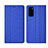 Coque Clapet Portefeuille Livre Tissu H01 pour Huawei Honor View 30 5G Bleu