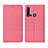 Coque Clapet Portefeuille Livre Tissu H01 pour Huawei Nova 5i Rose