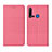 Coque Clapet Portefeuille Livre Tissu H01 pour Huawei P20 Lite (2019) Rose