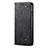 Coque Clapet Portefeuille Livre Tissu H01 pour Huawei P40 Lite 5G Noir