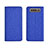 Coque Clapet Portefeuille Livre Tissu H01 pour Samsung Galaxy A90 4G Bleu