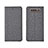 Coque Clapet Portefeuille Livre Tissu H01 pour Samsung Galaxy A90 4G Gris