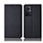 Coque Clapet Portefeuille Livre Tissu H12P pour OnePlus Nord N20 5G Noir