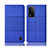 Coque Clapet Portefeuille Livre Tissu H12P pour Oppo A93s 5G Bleu