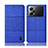 Coque Clapet Portefeuille Livre Tissu H12P pour Oppo K10 Pro 5G Bleu
