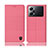 Coque Clapet Portefeuille Livre Tissu H12P pour Oppo K10 Pro 5G Rose