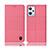 Coque Clapet Portefeuille Livre Tissu H12P pour Oppo K10X 5G Rose